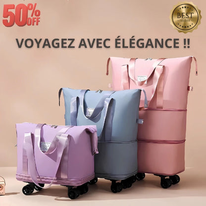 TravelRoll™ | Sac de Voyage Extensible à Roulettes XXL