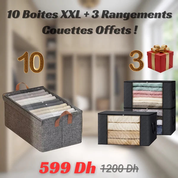 Pack Boites Rangement avec couvercle XXL